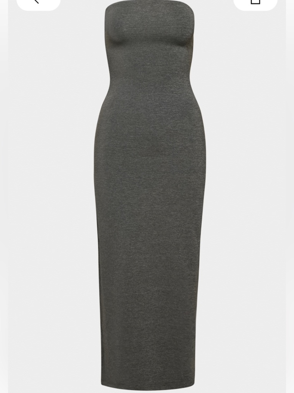 Aritzia Contour Maxi Tube Dress in Heather Charcoal Gray New - Picture 7 of 11